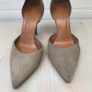 Vince suede taupe d’orsay high heels